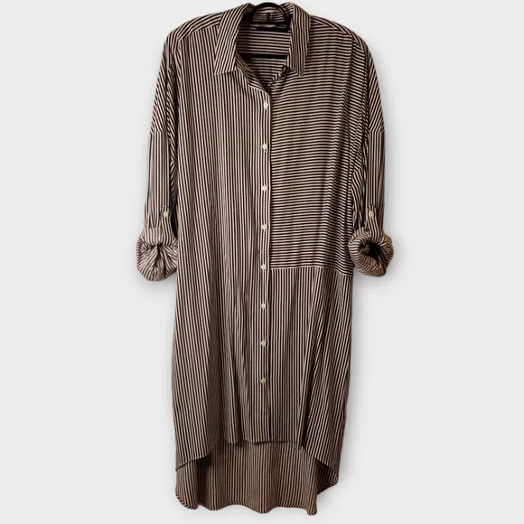 Reitmans Black and White Stiped Tunic/Dress, Medium - Picture 3 of 6